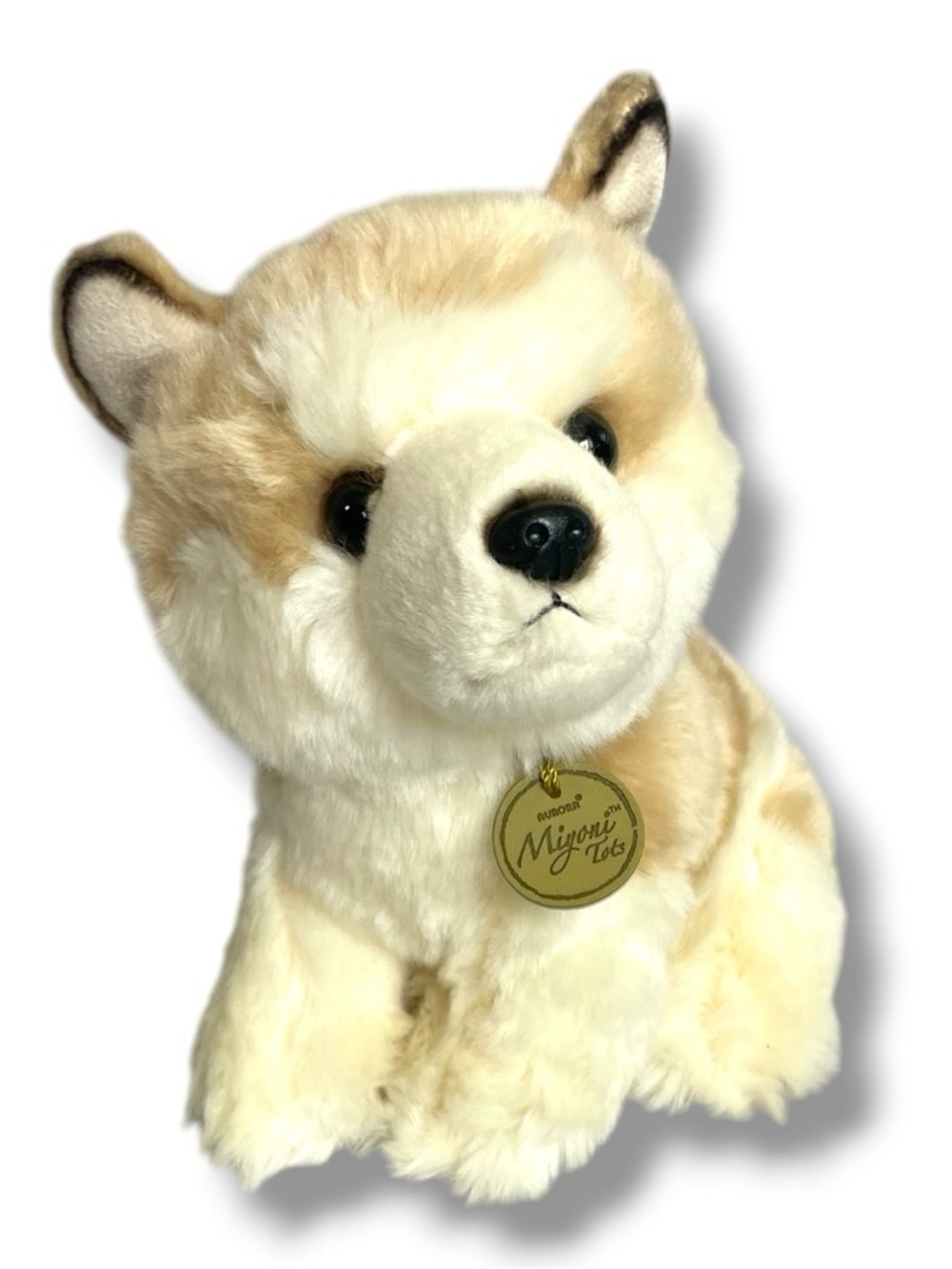 Aurora Miyoni Shiba Inu Plush Stuffed Animal Tan White Realistic Dog Toy 10”